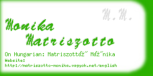 monika matriszotto business card